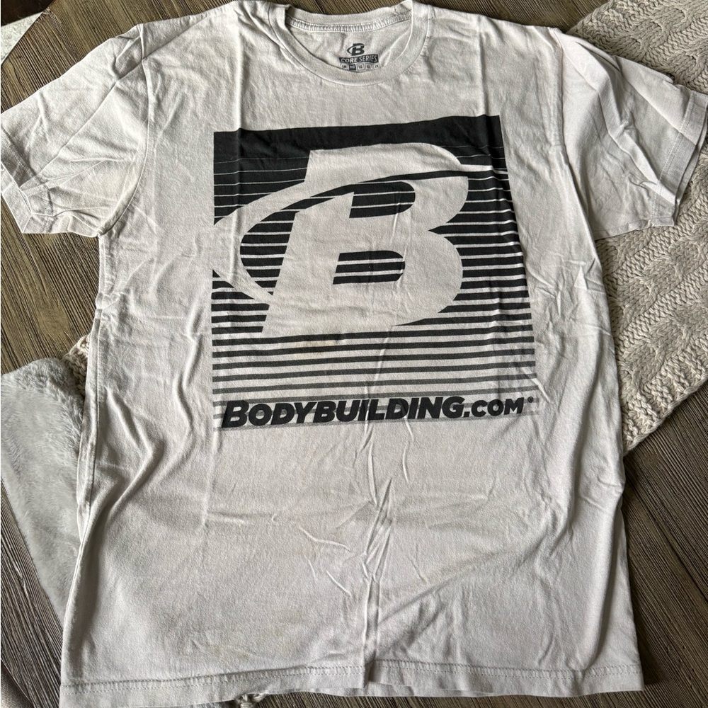 Bodybuilding.com White Graphic Tee for Men